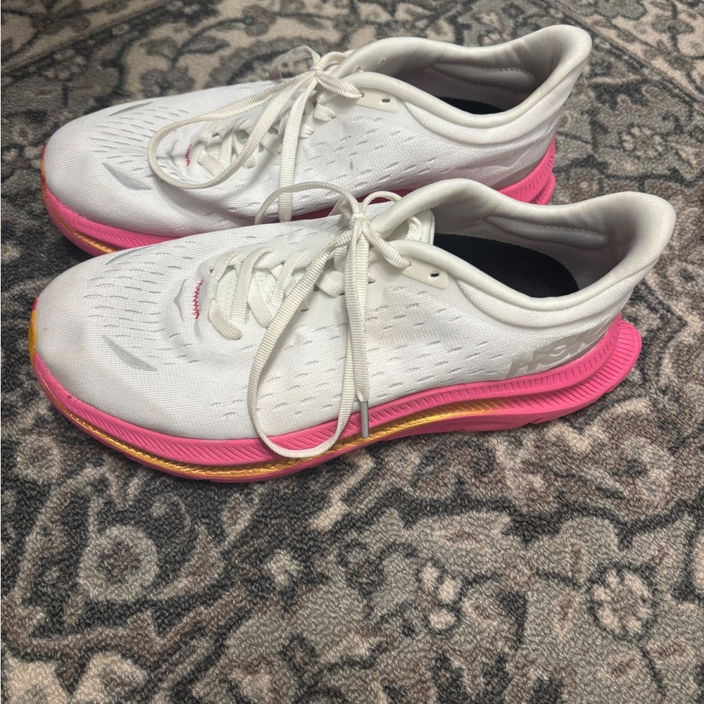 Hoka Women's Kawana Pink and Orange Athletic Shoes